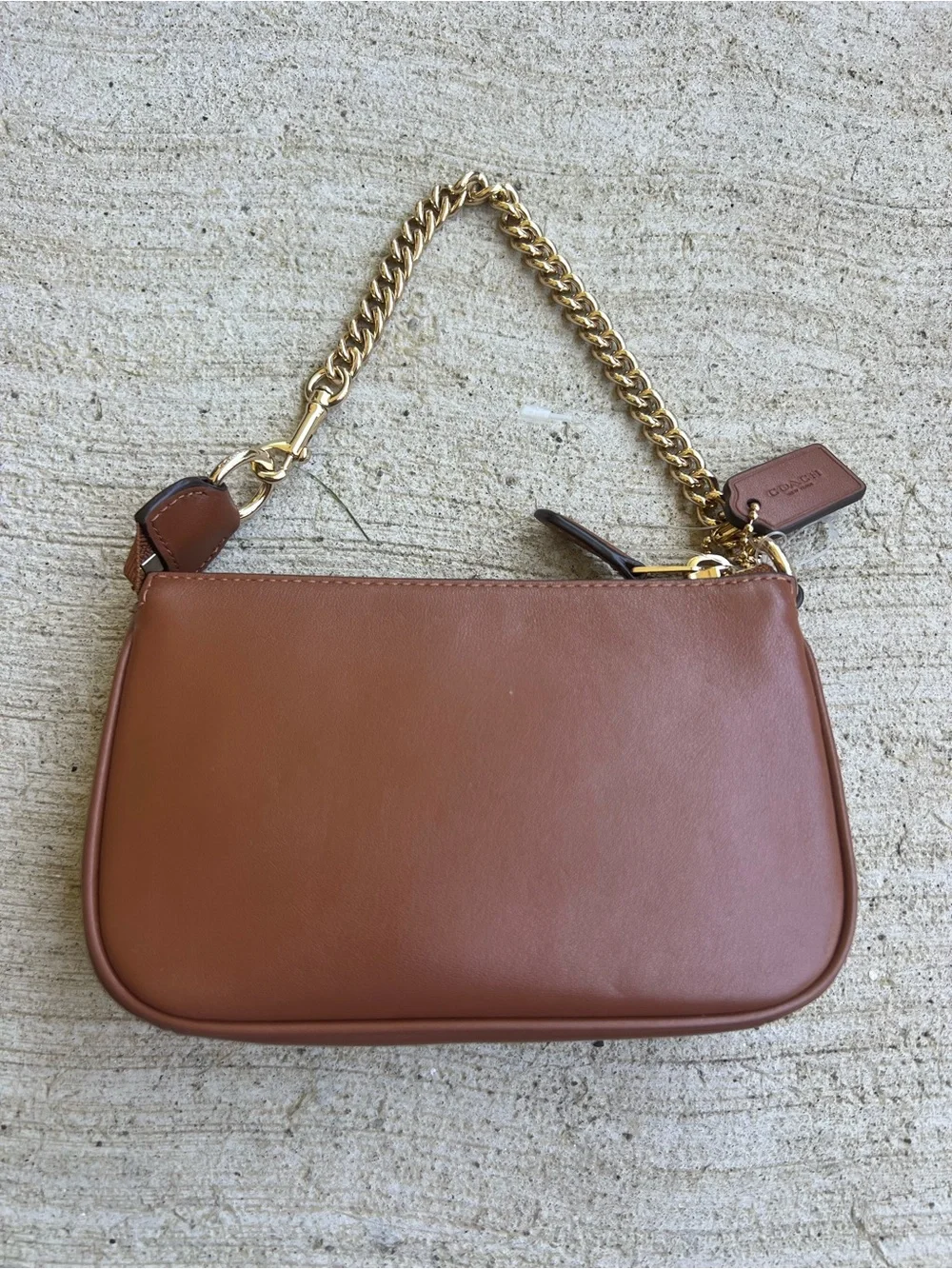 Coach Brown Leather Mini Wristlet (Nolita 19)